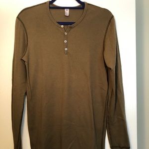 American apparel long sleeve dark green top